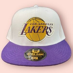 NBA Ultra Game Los Angeles Lakers Hat Cap Vinyl Logo Adjustable Snapback - NEW
